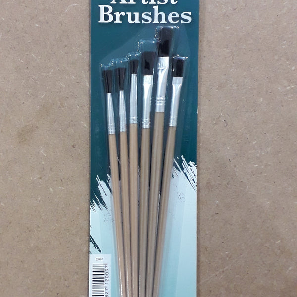 Set of 6 Assorted Paint Brushes