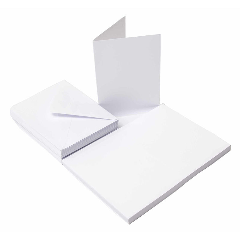 50 Pack Cards & Envelopes - C6 White