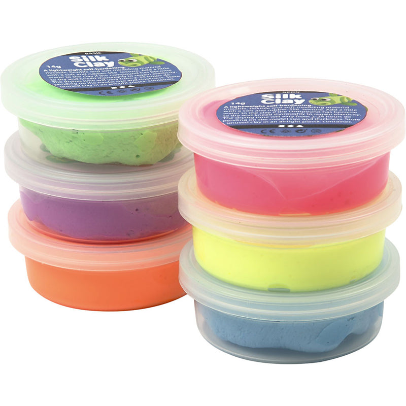 Silk Clay- Assorted Neon Colours