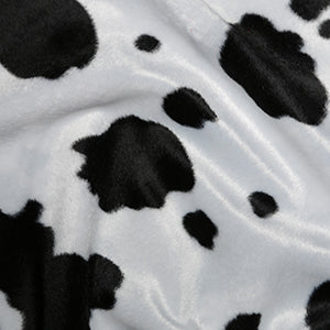 Black Cow Print 100% Polyester Fabric