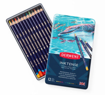 Derwent Inktense Pencil Tin - 12 Piece Set