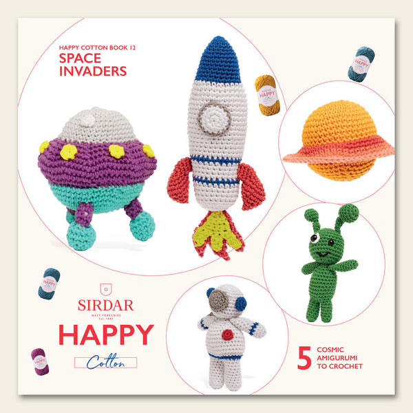 Happy Cotton Crochet Pattern Booklet 12 - Space Invaders